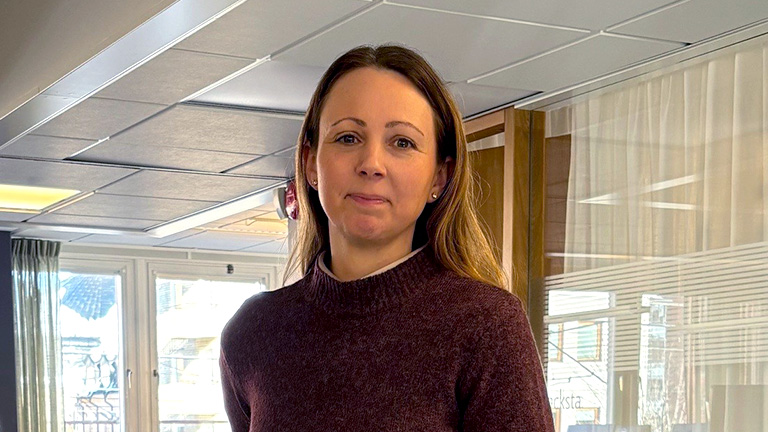 Linda Ekman är chef på Affärsstöd. Foto.