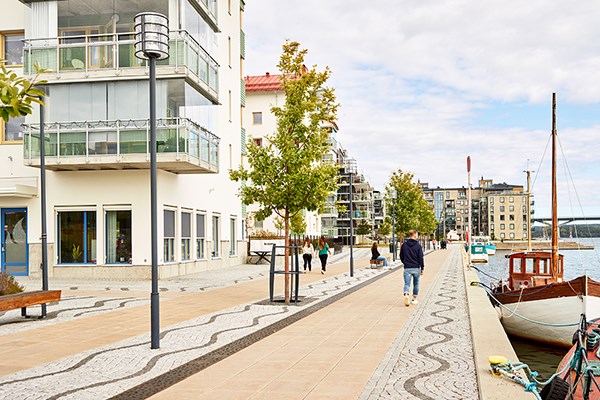 Promenadstråk längs Norra kajen i Sundsvall