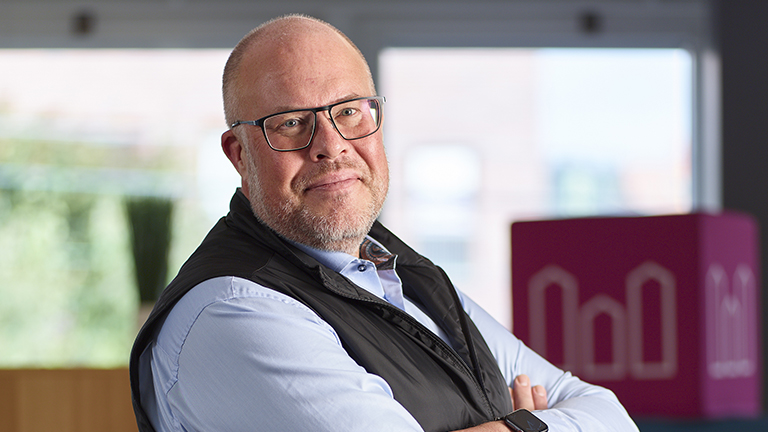 Micael Löfqvist är vd på Mitthem. Foto.