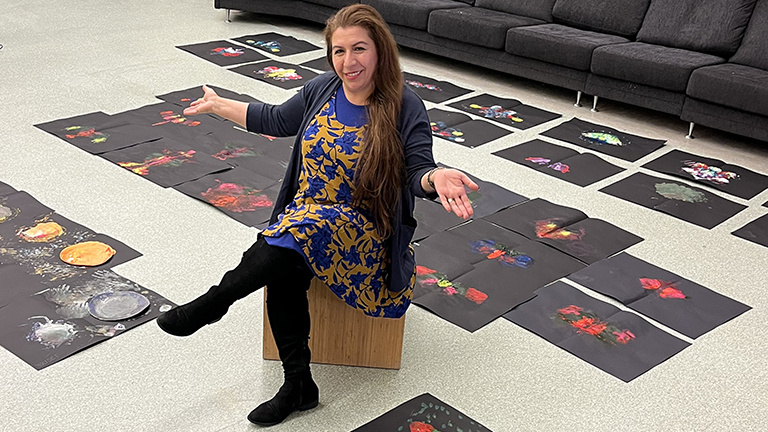 Wejdan Derky, konstär. Foto.